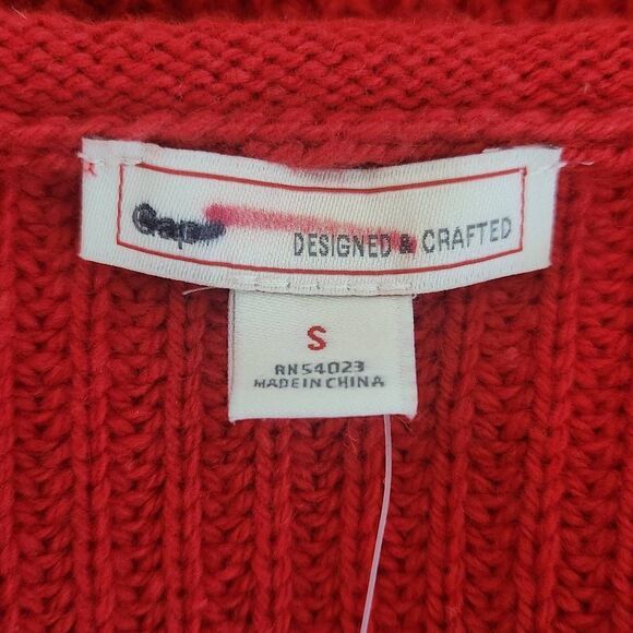 Gap Red Sweater NWT Size Small Red Roll Neck Sweater - Picture 6 of 11